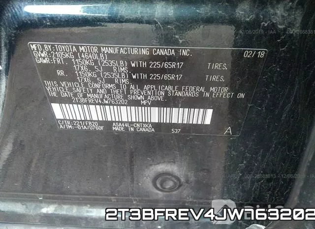 2T3BFREV4JW763202 фото 10