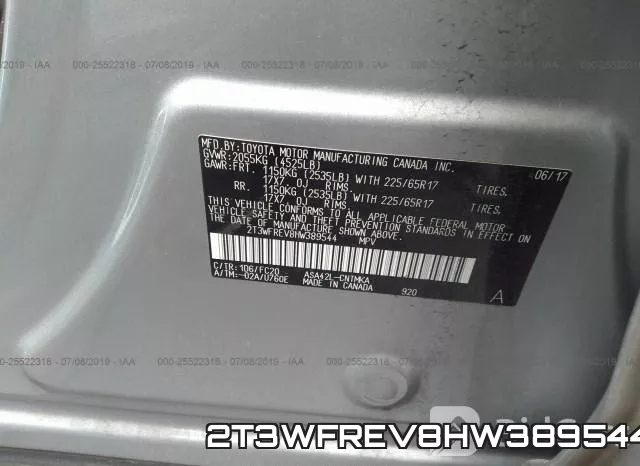 2T3WFREV8HW389544 фото 10