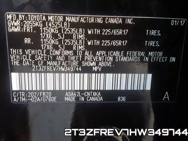 2T3ZFREV7HW349744 фото 2