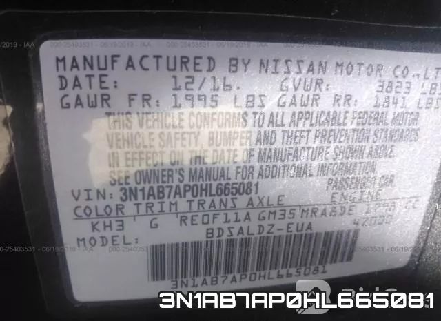 3N1AB7AP0HL665081 фото 9