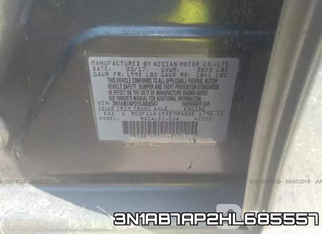 3N1AB7AP2HL685557 фото 10