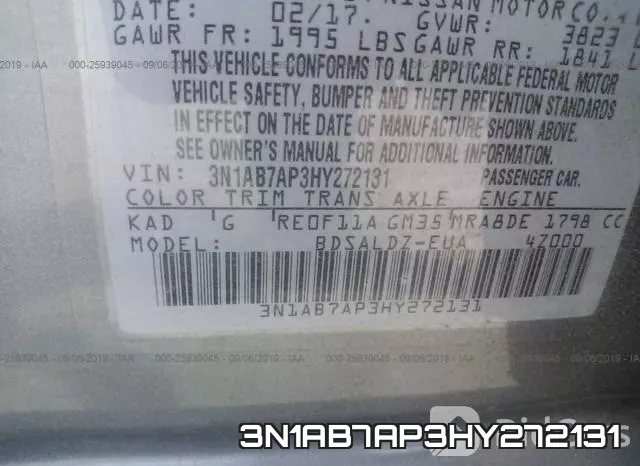 3N1AB7AP3HY272131 фото 10