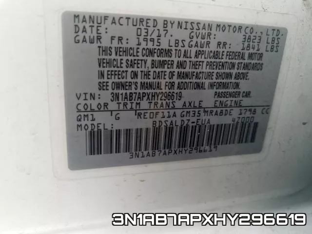 3N1AB7APXHY296619 фото 2