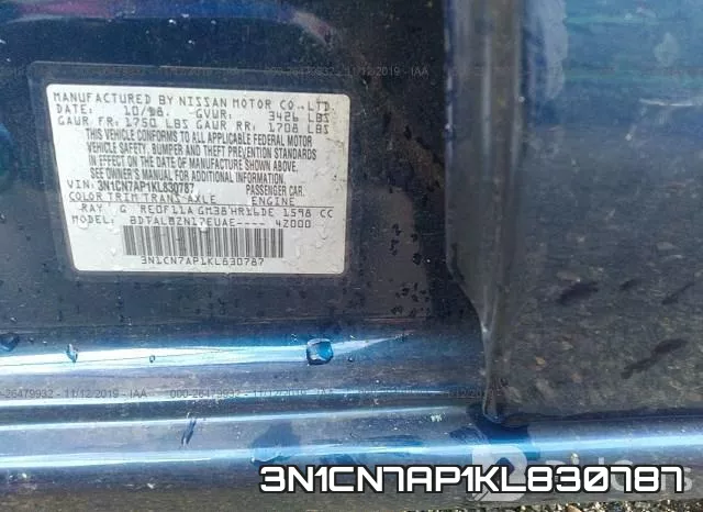 3N1CN7AP1KL830787 фото 9
