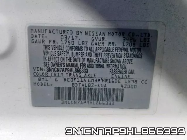 3N1CN7AP9HL866333 фото 2