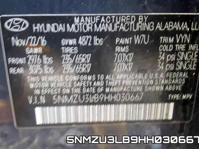 5NMZU3LB9HH030667 фото 2