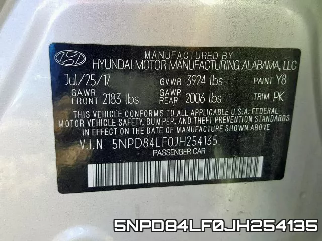 5NPD84LF0JH254135 фото 2
