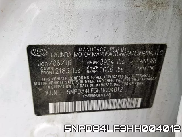 5NPD84LF3HH004012 фото 2