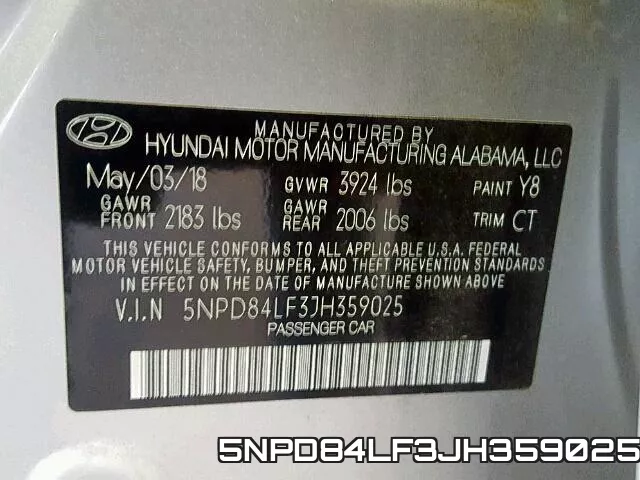 5NPD84LF3JH359025 фото 2