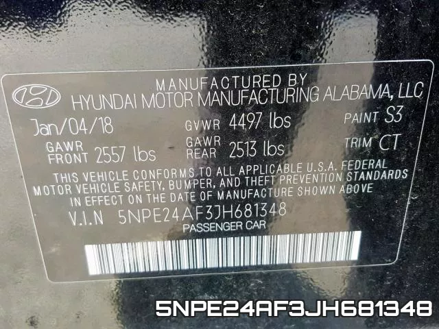 5NPE24AF3JH681348 фото 2