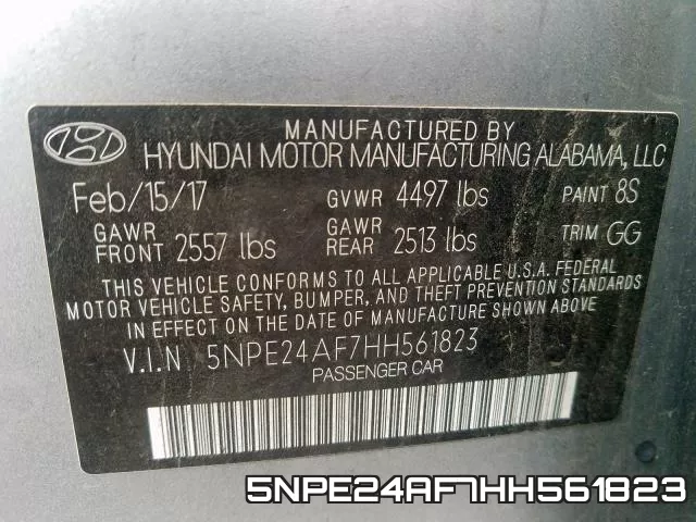 5NPE24AF7HH561823 фото 2