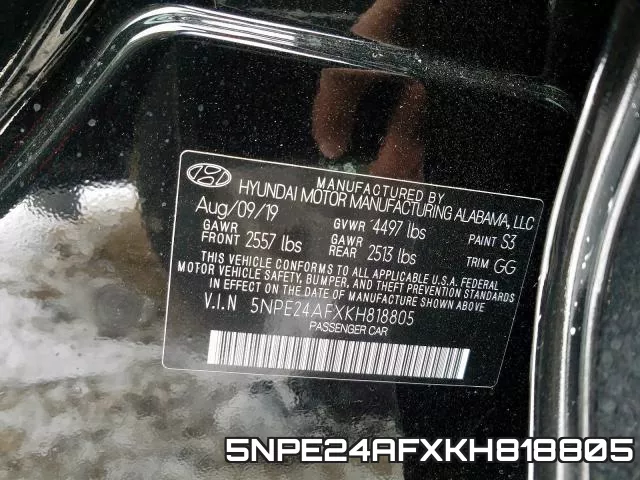5NPE24AFXKH818805 фото 2
