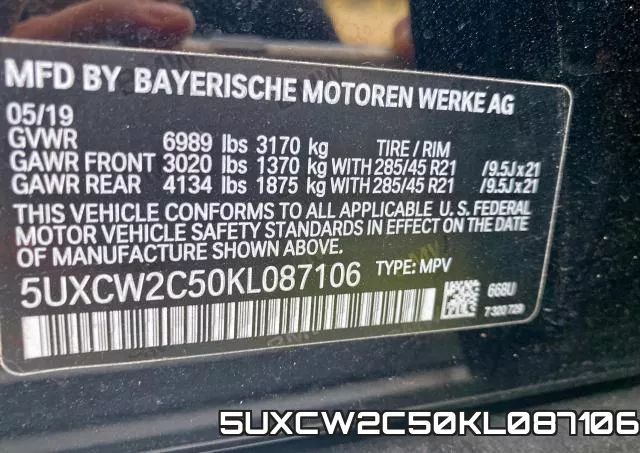 5UXCW2C50KL087106 фото 2