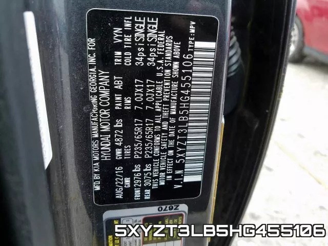 5XYZT3LB5HG455106 фото 2
