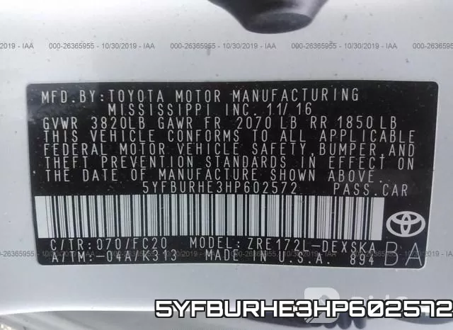 5YFBURHE3HP602572 фото 10