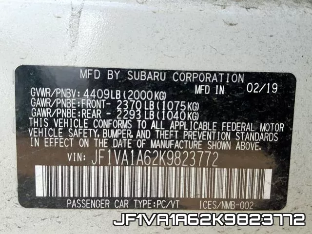 JF1VA1A62K9823772 фото 2