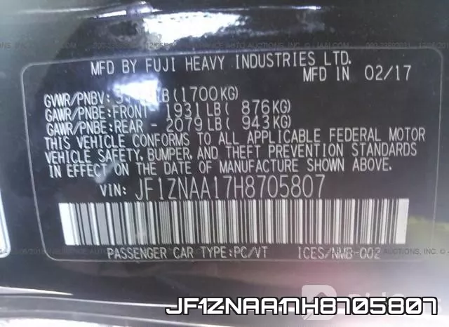 JF1ZNAA17H8705807 фото 10