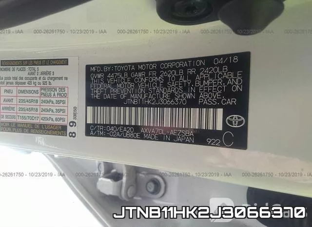 JTNB11HK2J3066370 фото 10