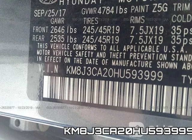 KM8J3CA20HU593999 фото 9