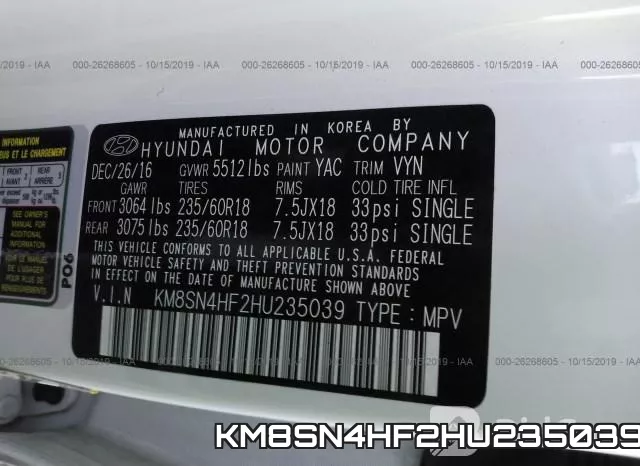 KM8SN4HF2HU235039 фото 10