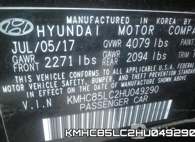 KMHC85LC2HU049290 фото 10