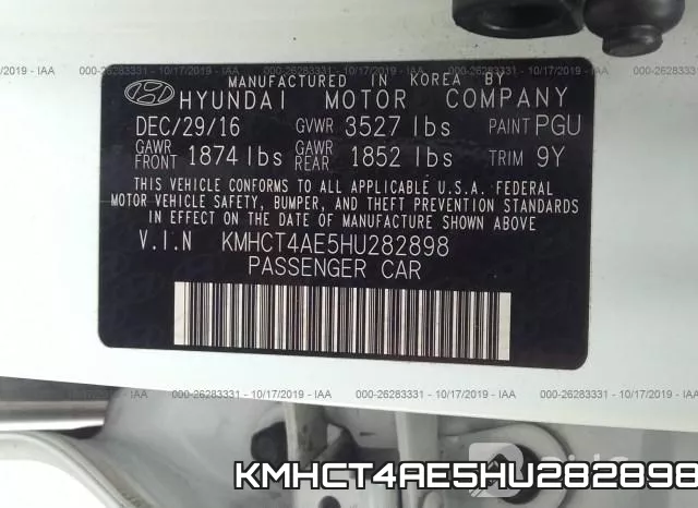KMHCT4AE5HU282898 фото 9