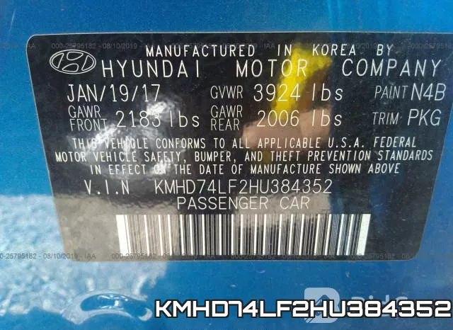 KMHD74LF2HU384352 фото 9