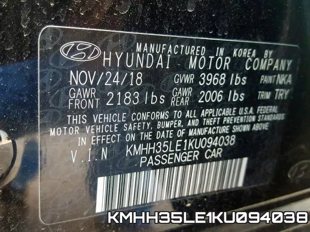 KMHH35LE1KU094038 фото 2