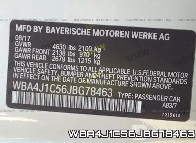 WBA4J1C56JBG78463 фото 10