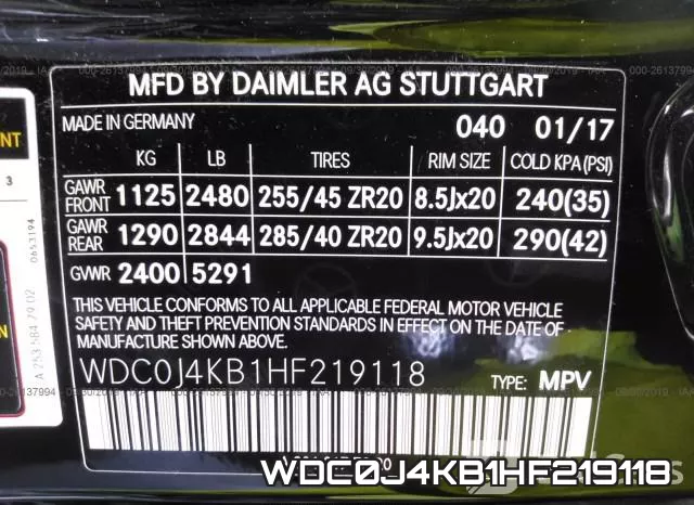 WDC0J4KB1HF219118 фото 8