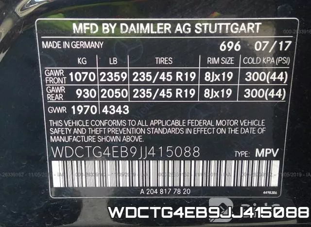 WDCTG4EB9JJ415088 фото 10