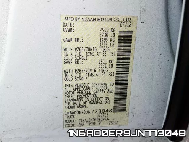1N6AD0ER9JN773048 фото 2