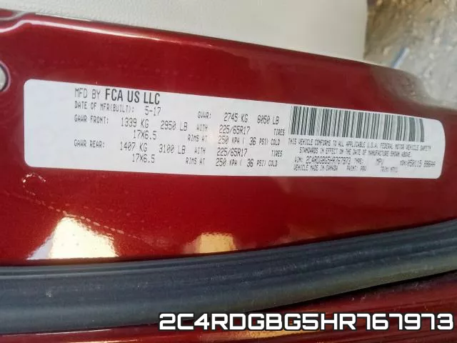 2C4RDGBG5HR767973 фото 2