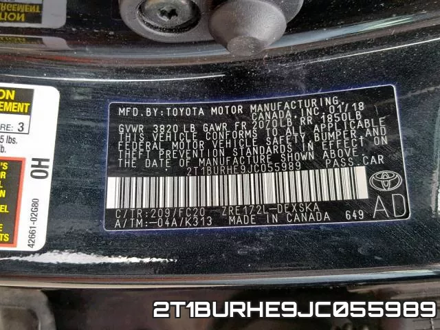 2T1BURHE9JC055989 фото 2