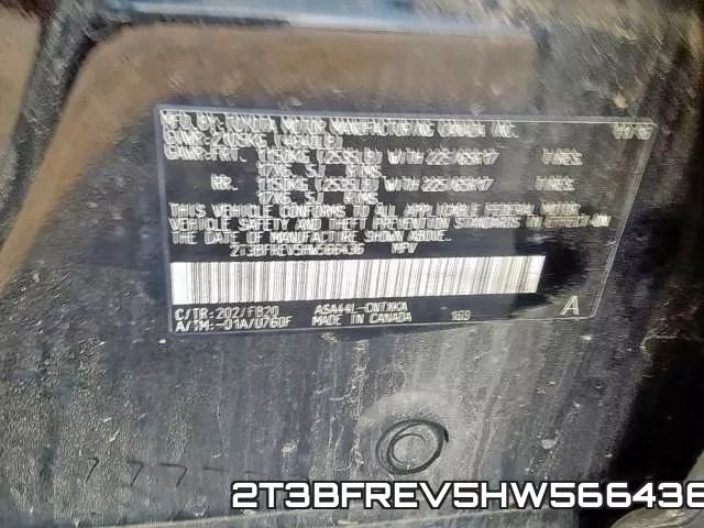 2T3BFREV5HW566436 фото 2