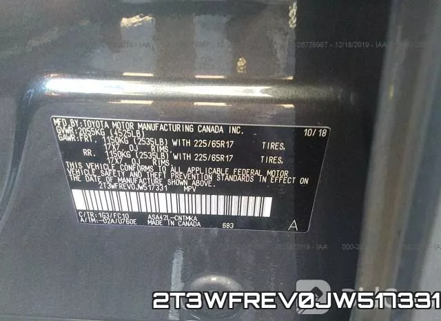 2T3WFREV0JW517331 фото 10