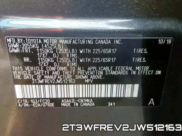 2T3WFREV2JW512163 фото 2