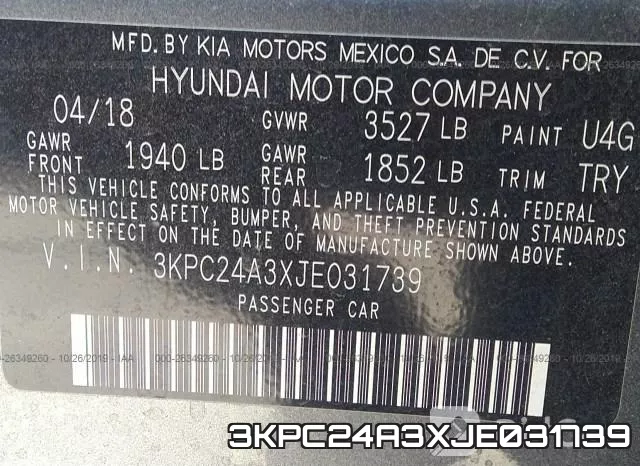 3KPC24A3XJE031739 фото 7