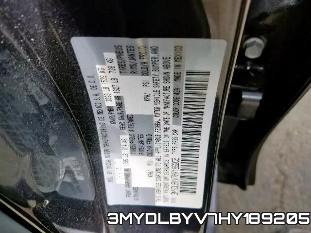 3MYDLBYV7HY189205 фото 2