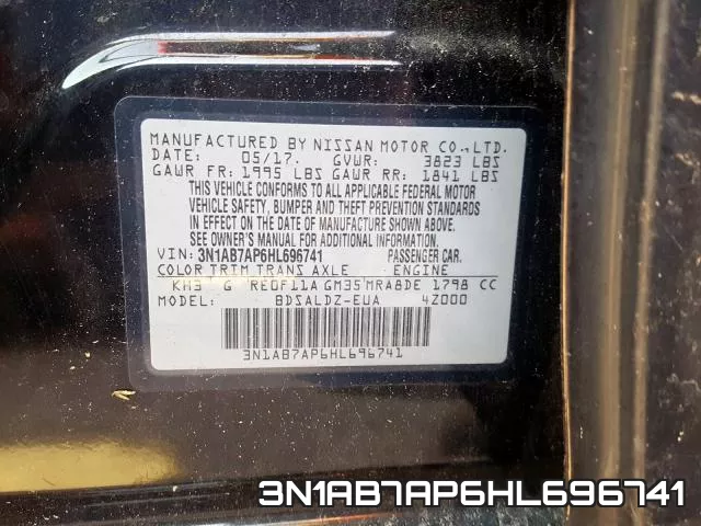 3N1AB7AP6HL696741 фото 2