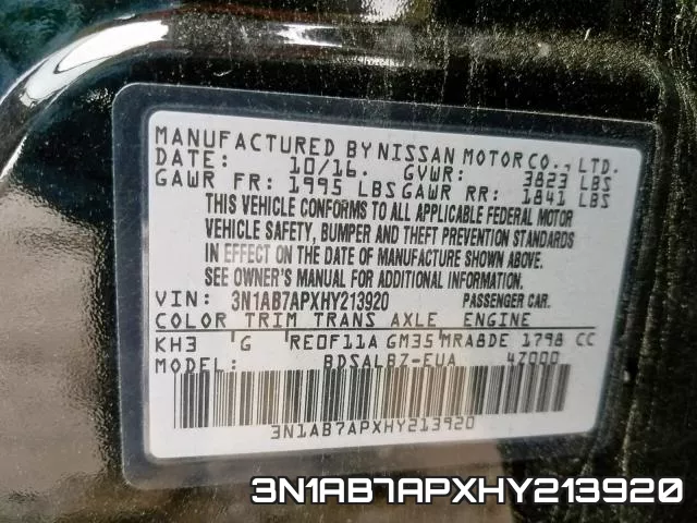 3N1AB7APXHY213920 фото 2