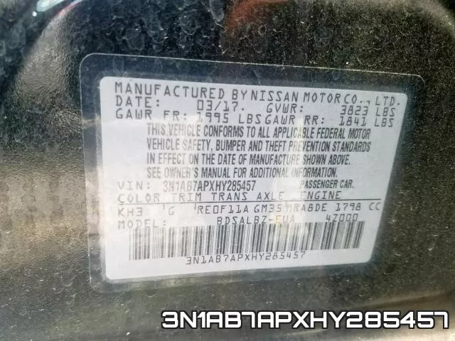 3N1AB7APXHY285457 фото 2