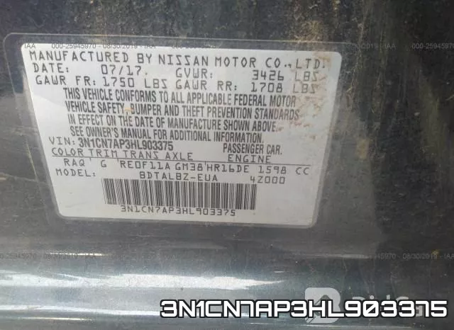 3N1CN7AP3HL903375 фото 6