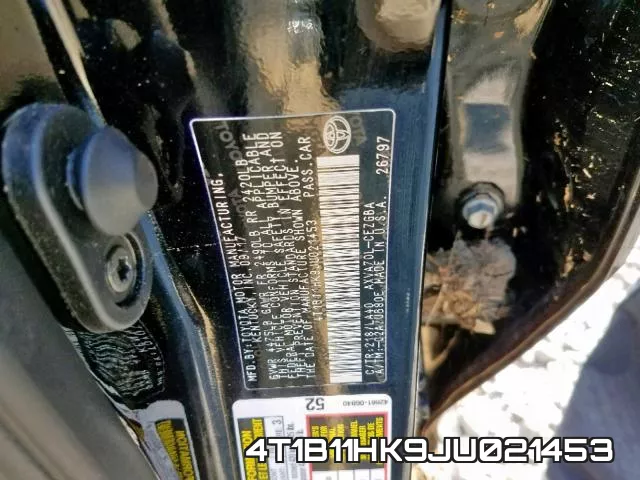 4T1B11HK9JU021453 фото 2