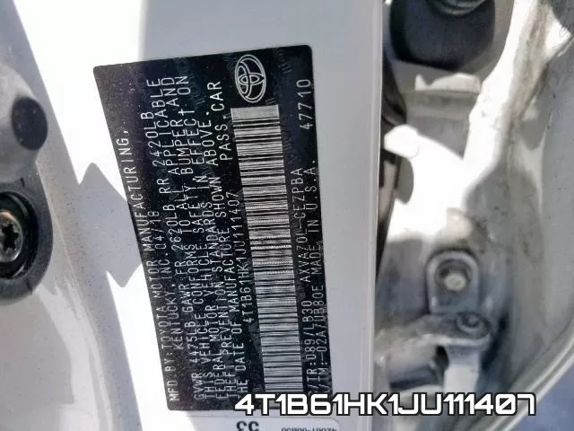 4T1B61HK1JU111407 фото 2