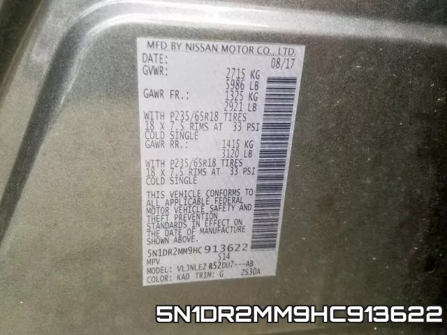 5N1DR2MM9HC913622 фото 2