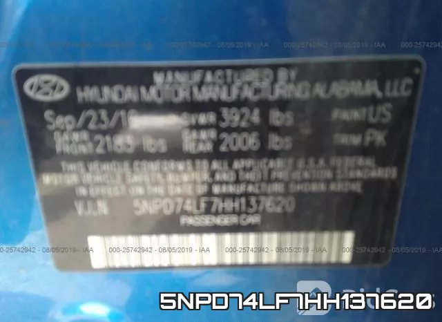 5NPD74LF7HH137620 фото 9
