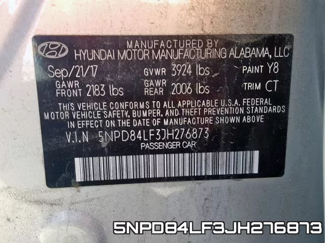 5NPD84LF3JH276873 фото 2