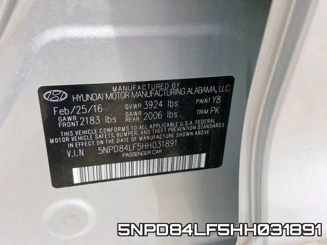5NPD84LF5HH031891 фото 2