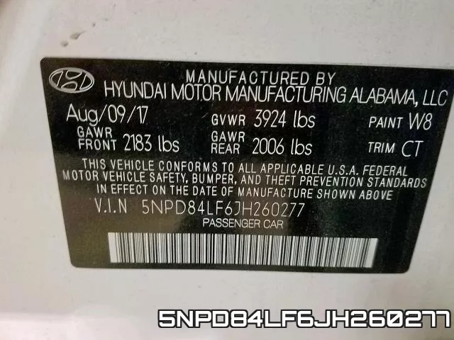 5NPD84LF6JH260277 фото 2